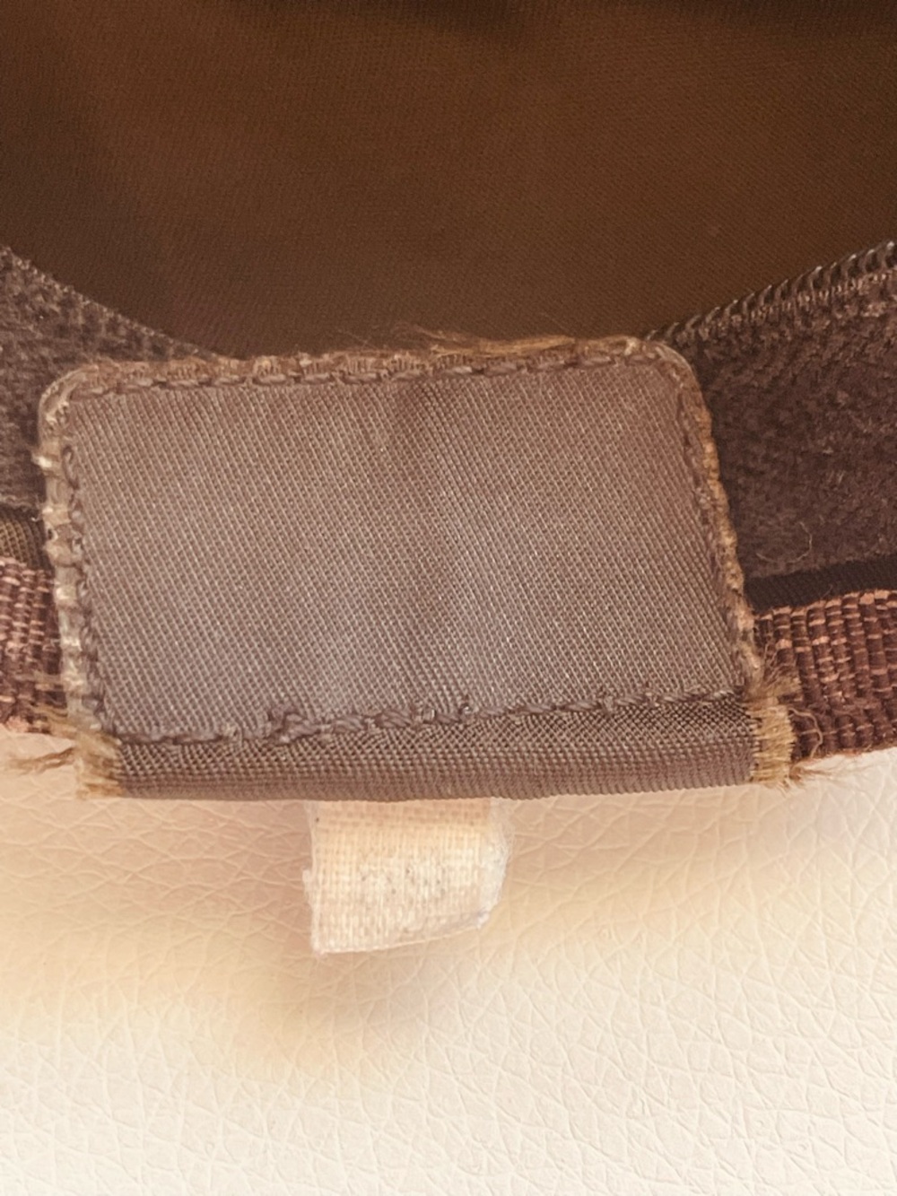 PRADA Vintage Tessuto Nylon Cosmetic Pouch - Olive/White factory tag #59 - Picture 6 of 6